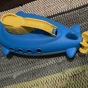Blue and Yellow Toy Submarine